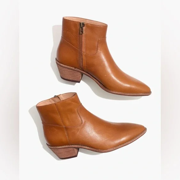 Madewell The Charley Boot in English Saddle Brown Leather, SZ 7.5 - Picture 1 of 16